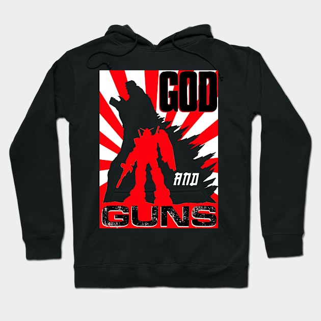 Godzilla & Gundams! v2 Hoodie by Cultural Barbwire